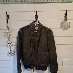 Vintage Banana Republic Distressed Leather Jacket Size 42